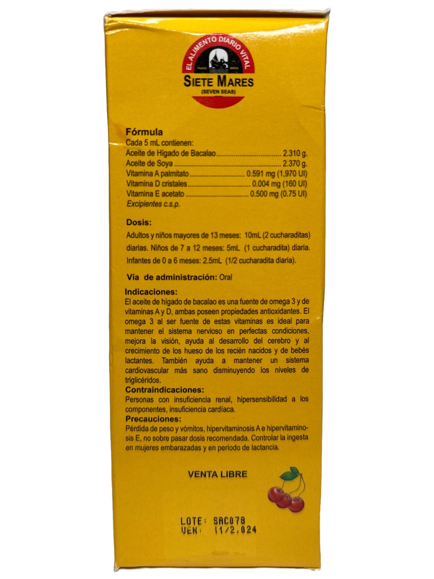 Siete Mares Jarabe/Syrup - 240mL