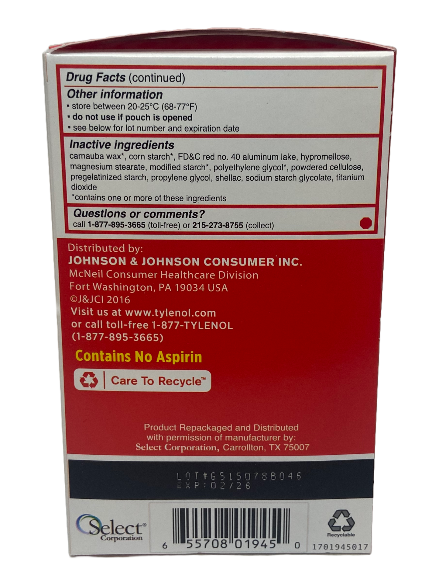 Tylenol Extra Strength - 50 Caps