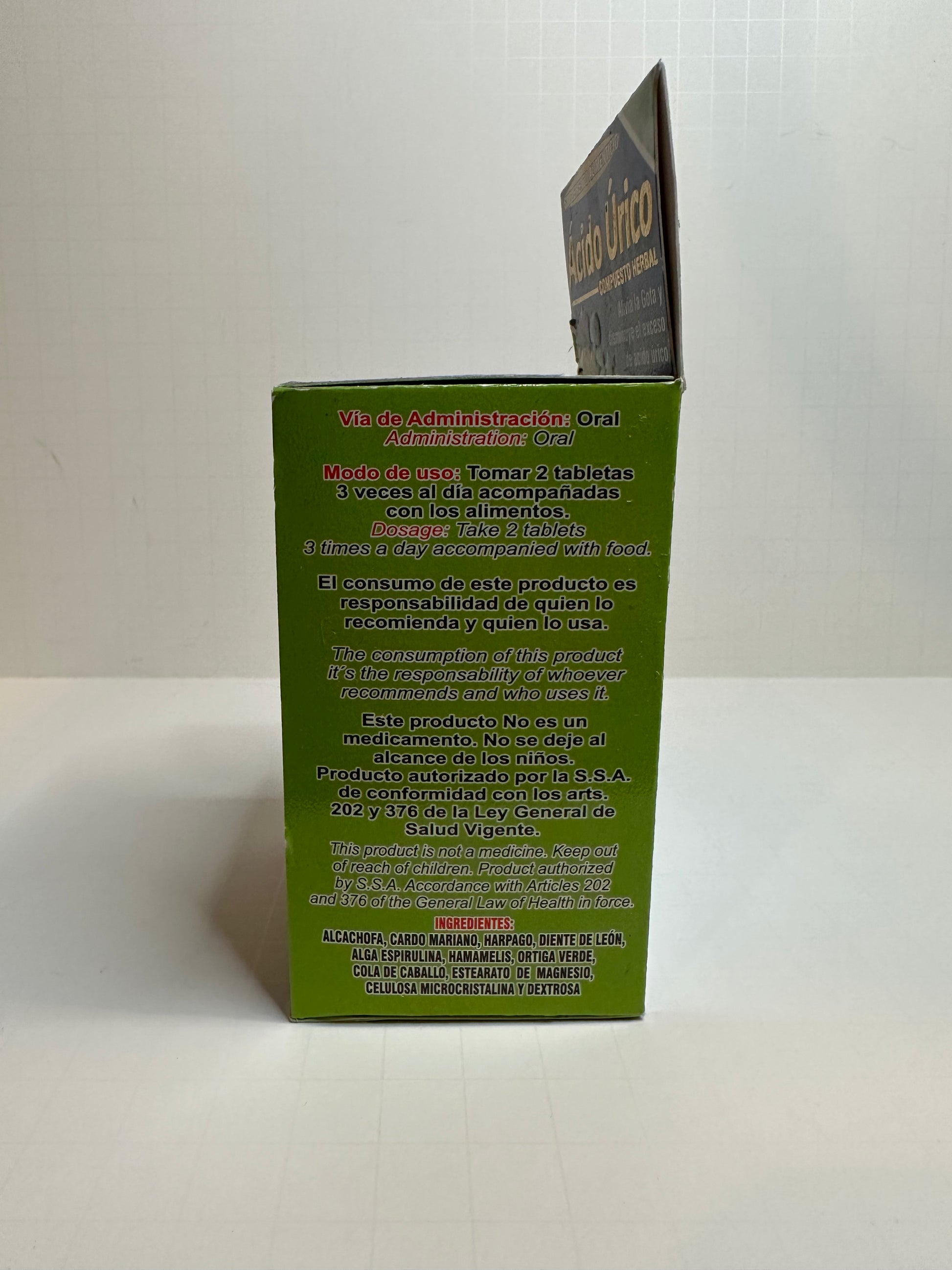 Acido Urico 100 Tabs Latin Beauty Product LLC