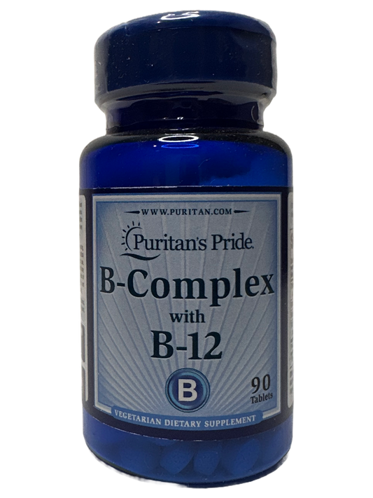 B-Complex with B-12 Puritan's Pride - 90 Tabs