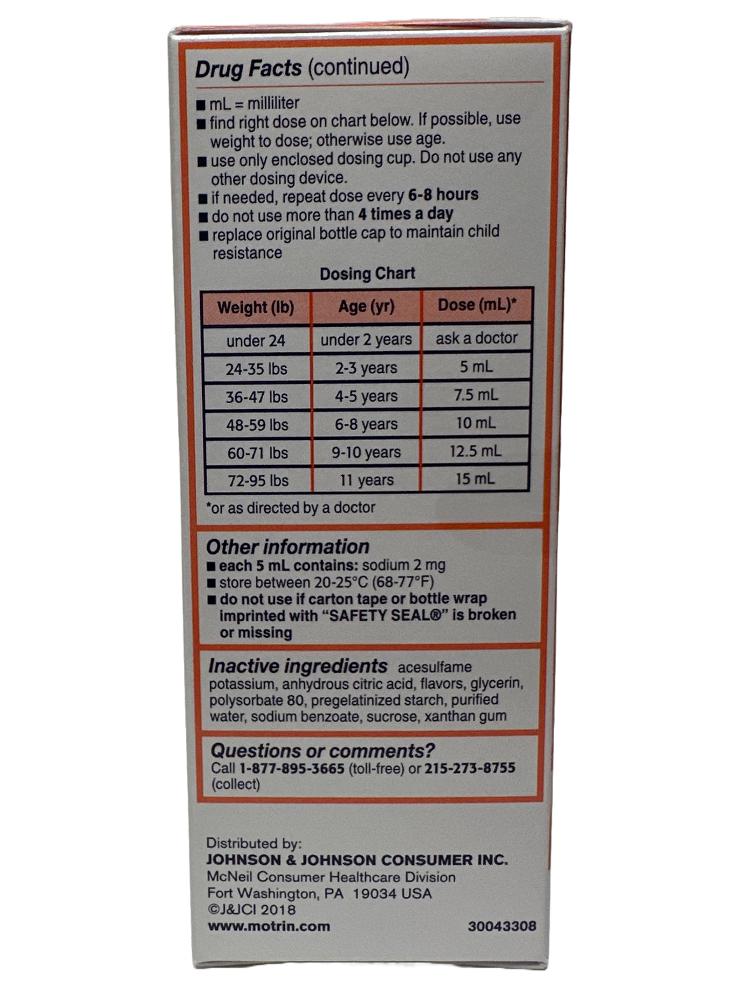 Children's Motrin - 120mL