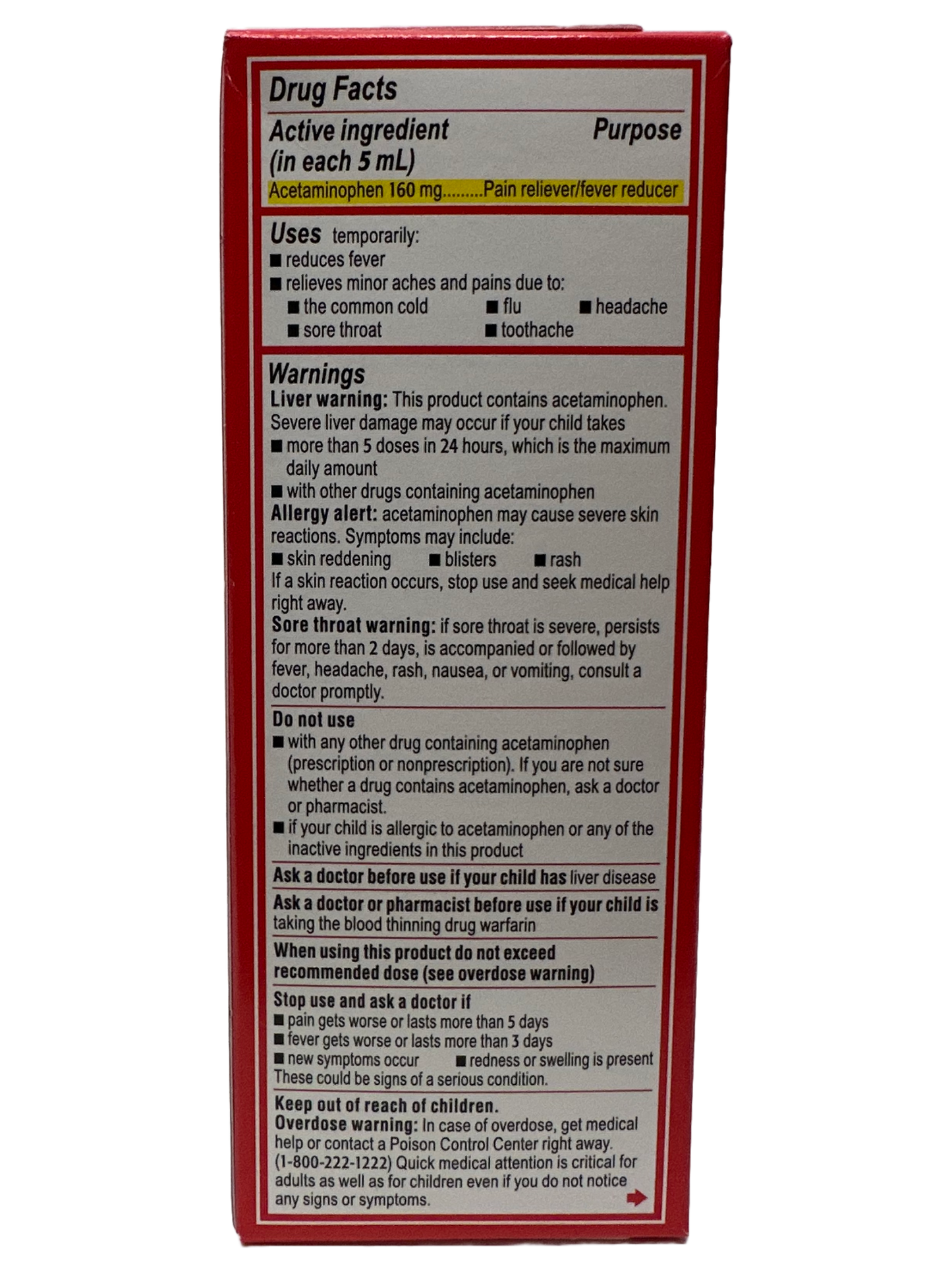 Children's Tylenol Pain+Fever Cherry - 120mL