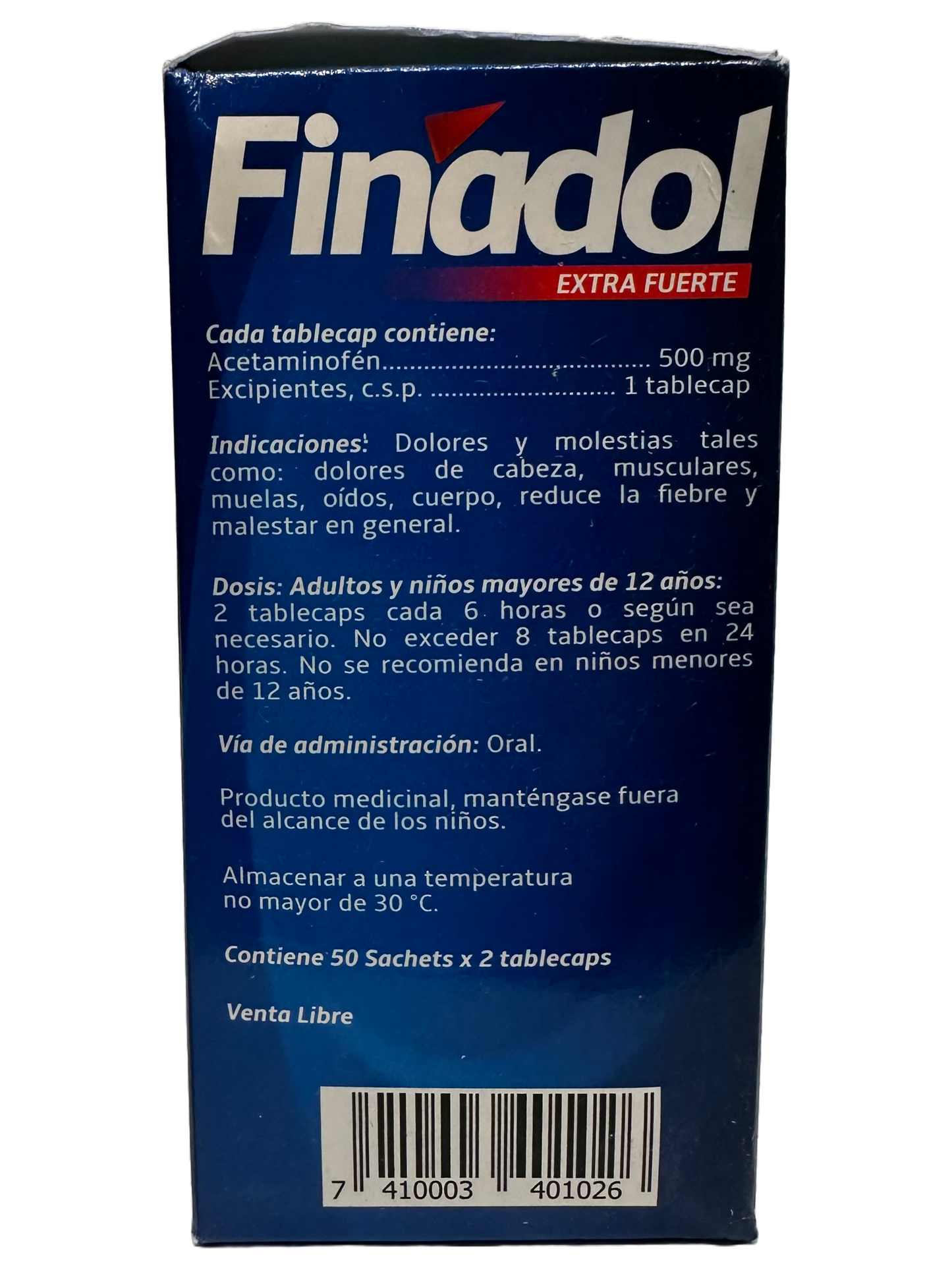 Finadol Extra Fuerte - 100 Tabs