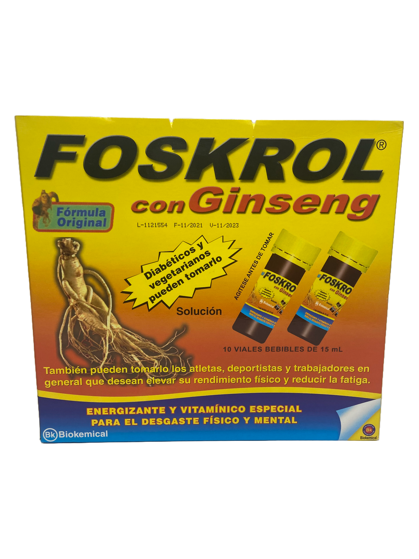 Foskrol con Ginseng - 10x15mL Viales Bebibles