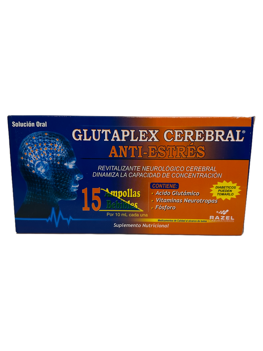 Glutaplex Cerebral Anti-Estres - 15x10mL Viales Bebibles