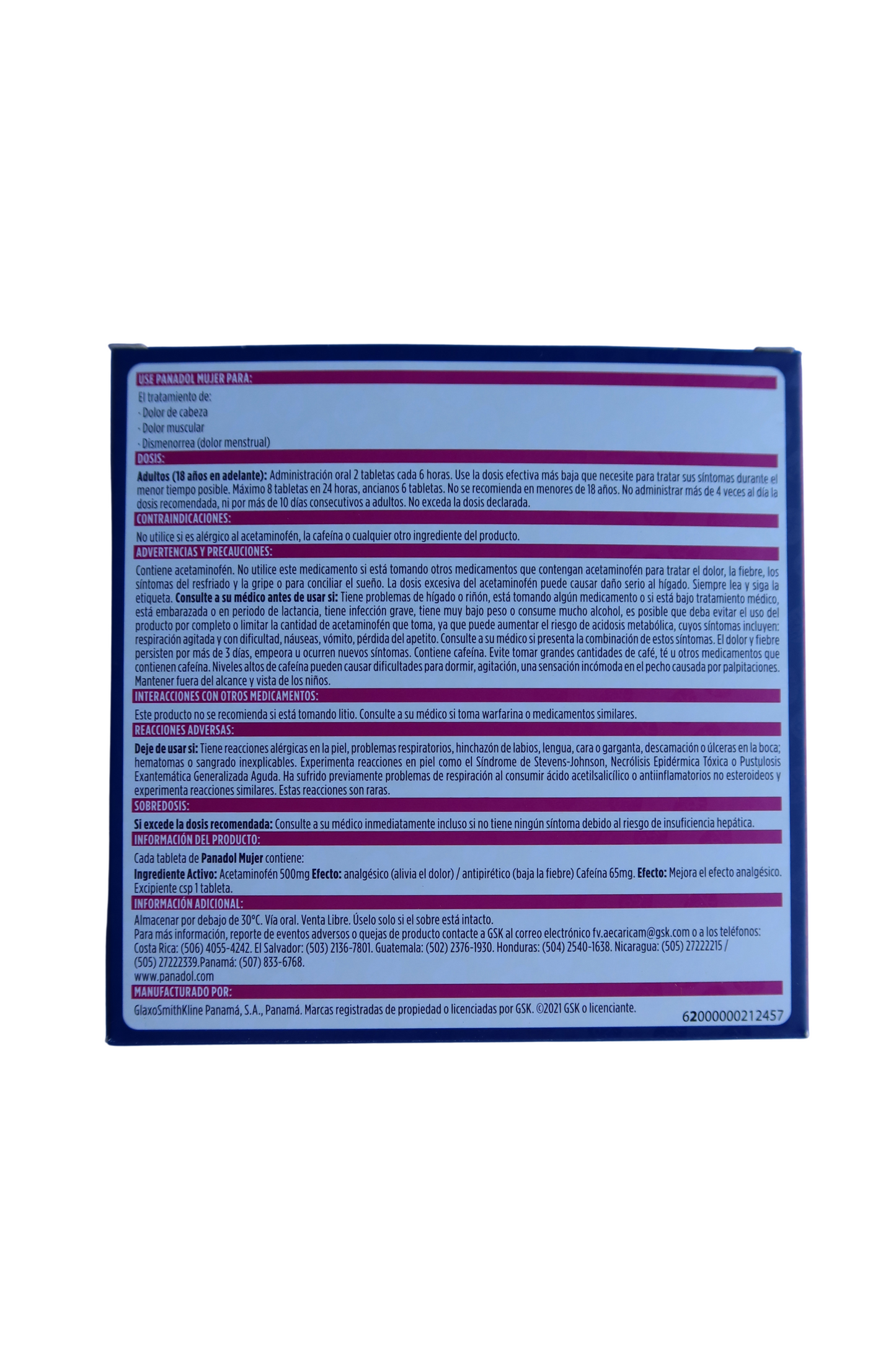 Panadol Mujer - 52 Tabs