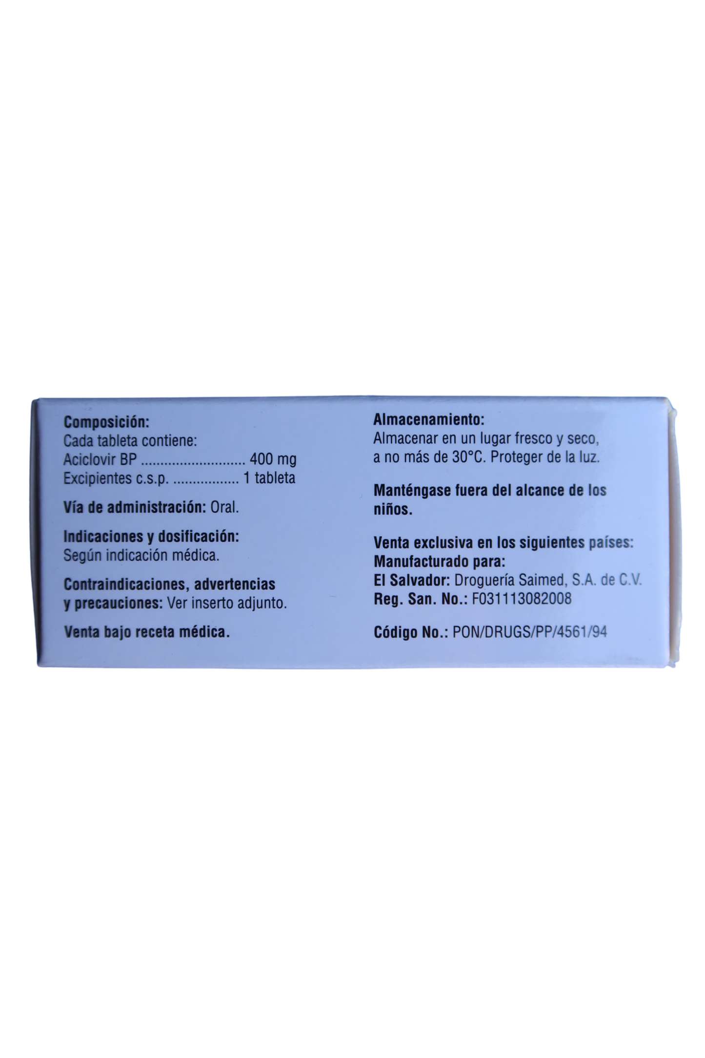 Aciclovir - 100 Tabs