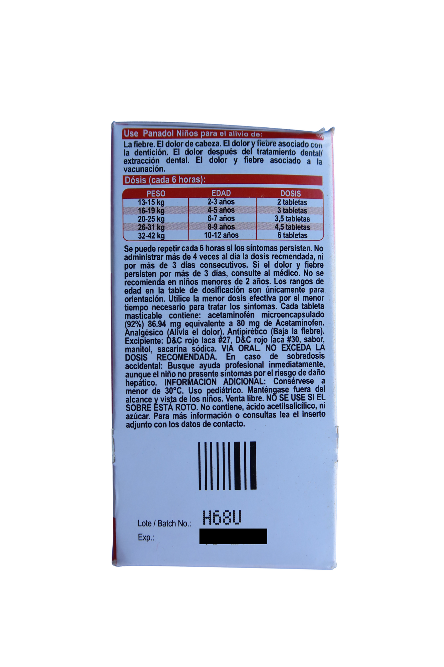 Panadol Children - 100 Tabs