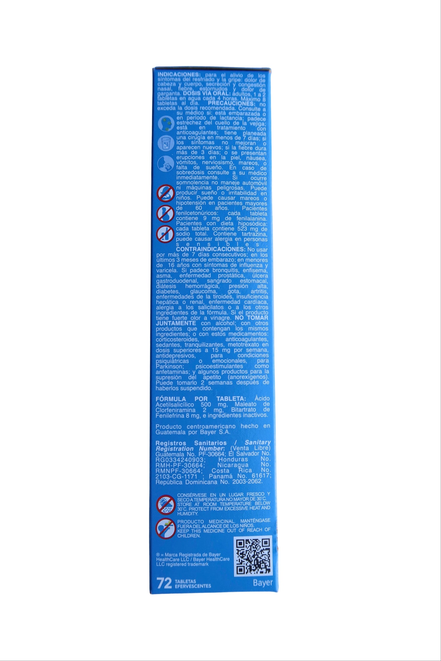 Tabcin Cold Medicine - 72 Tabs