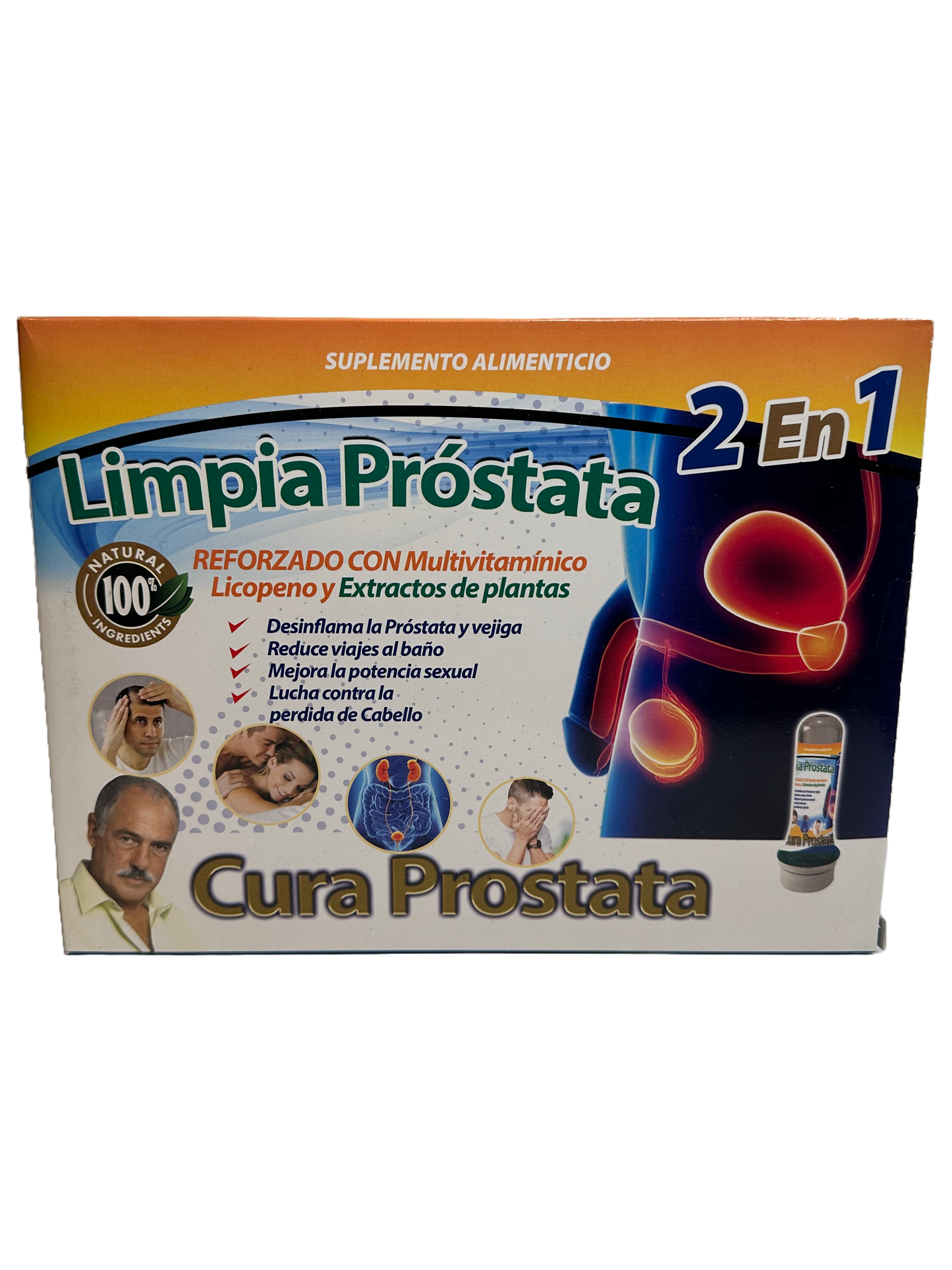 Limpia Prostata 2 en 1 - 10x15mL Viales Bebibles