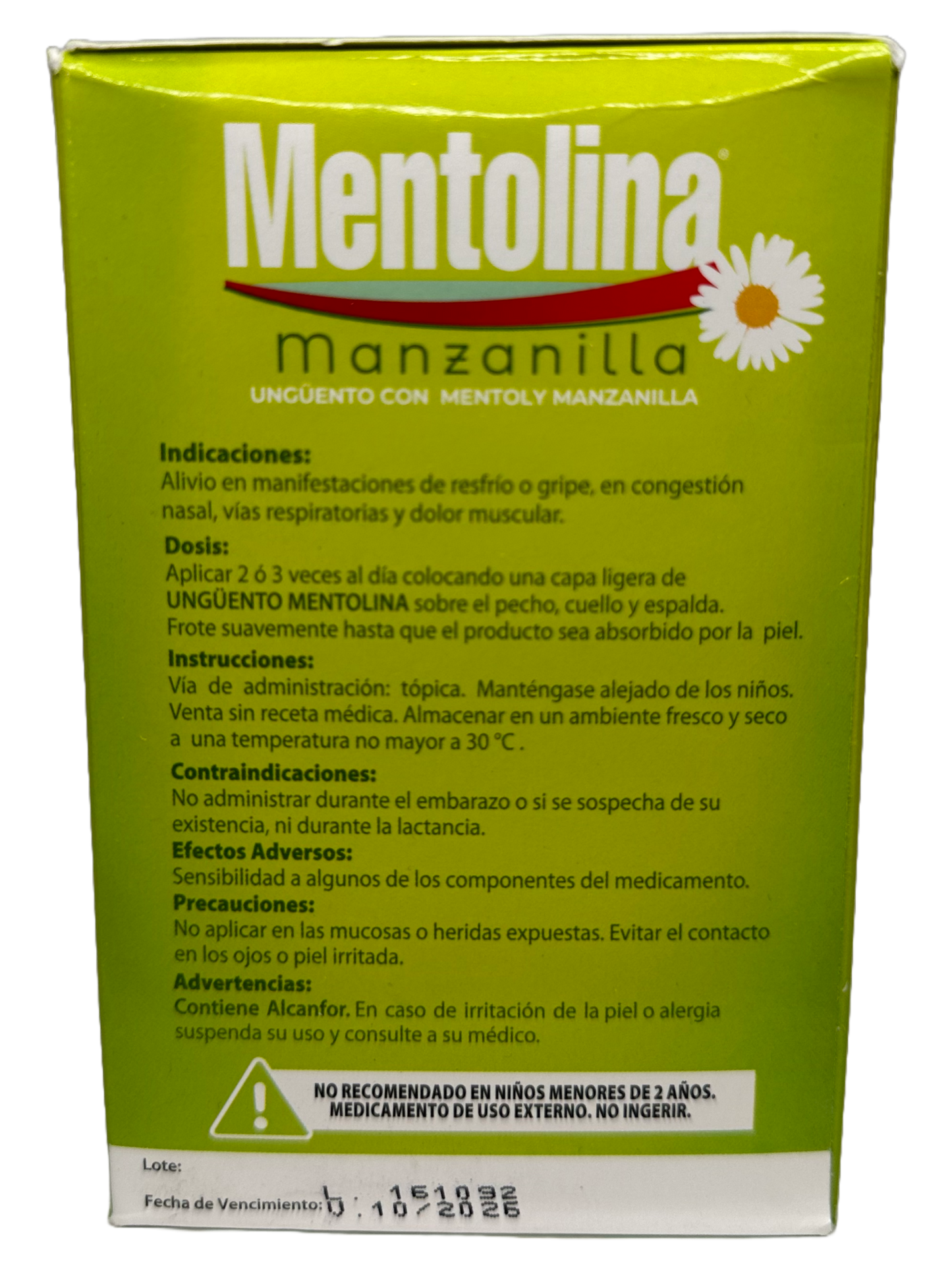 Mentolina Manzanilla - 12x38g