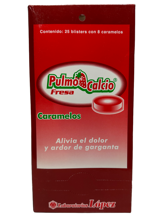 Pulmo Calcio Fresa Caramelos - 200 Caramelos