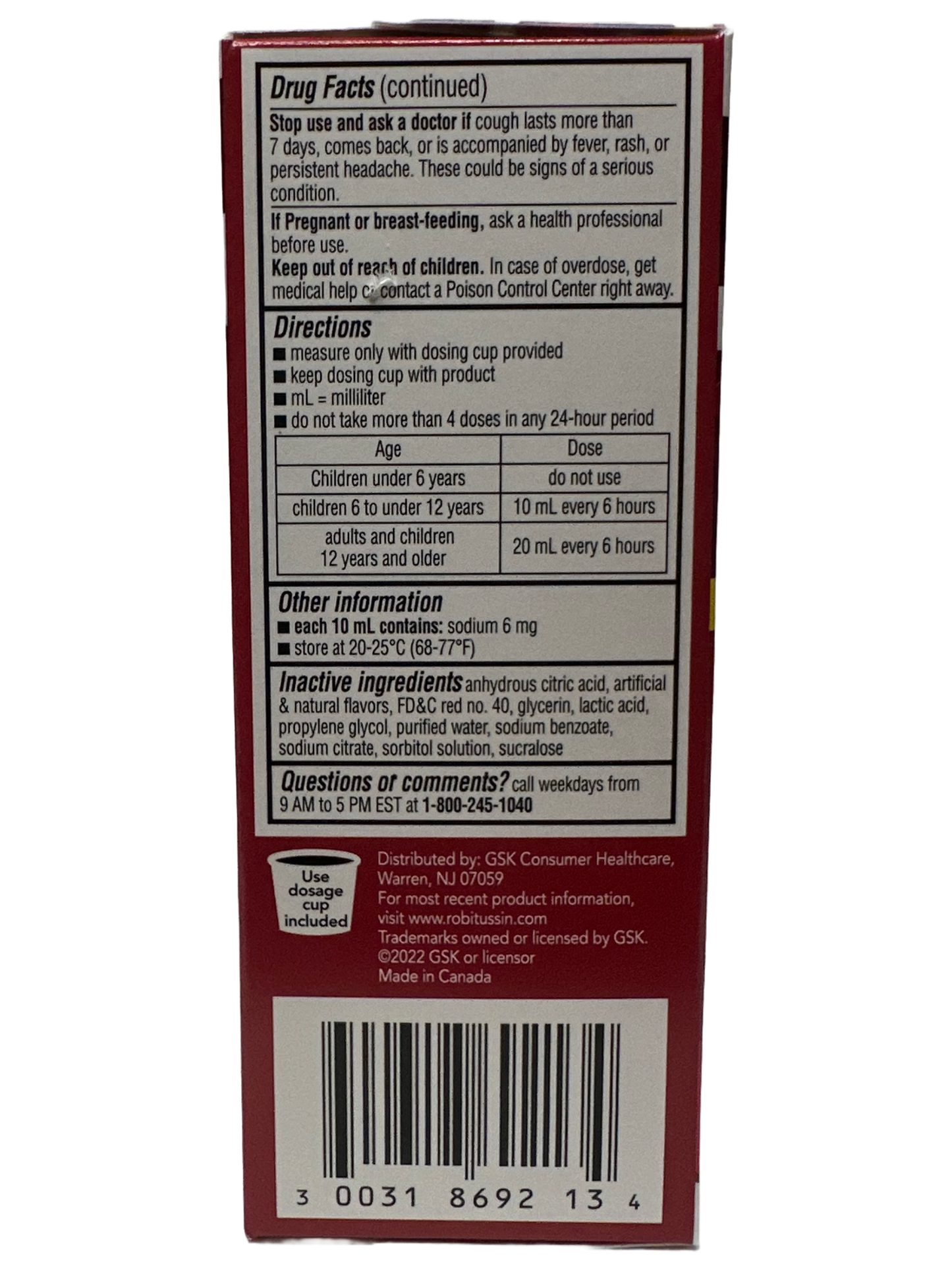 Robitussin Nighttime Cough DM - 118mL