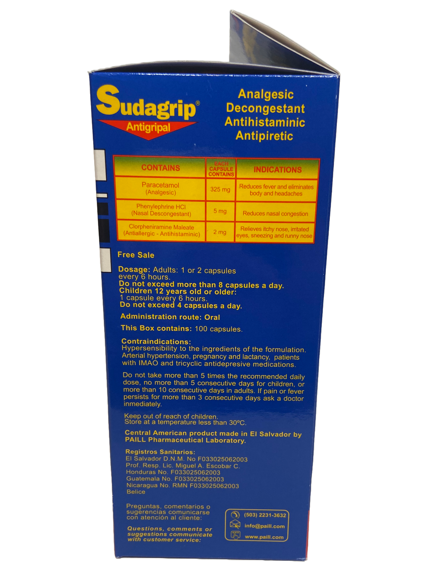 Sudagrip Antigripal Tabs - 100 Caps