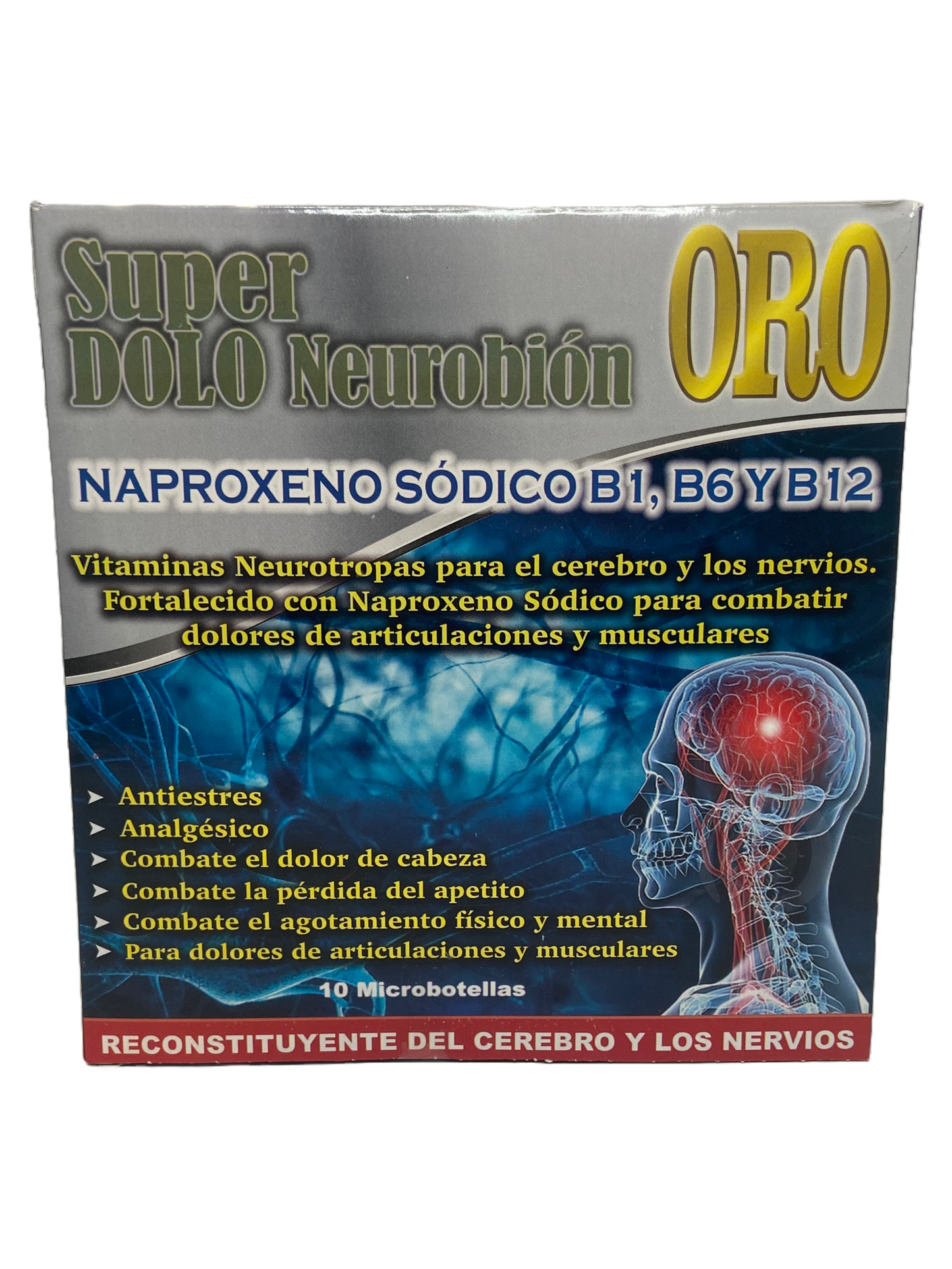 Super Dolo Neurobion Oro - 10x15mL Viales Bebibles