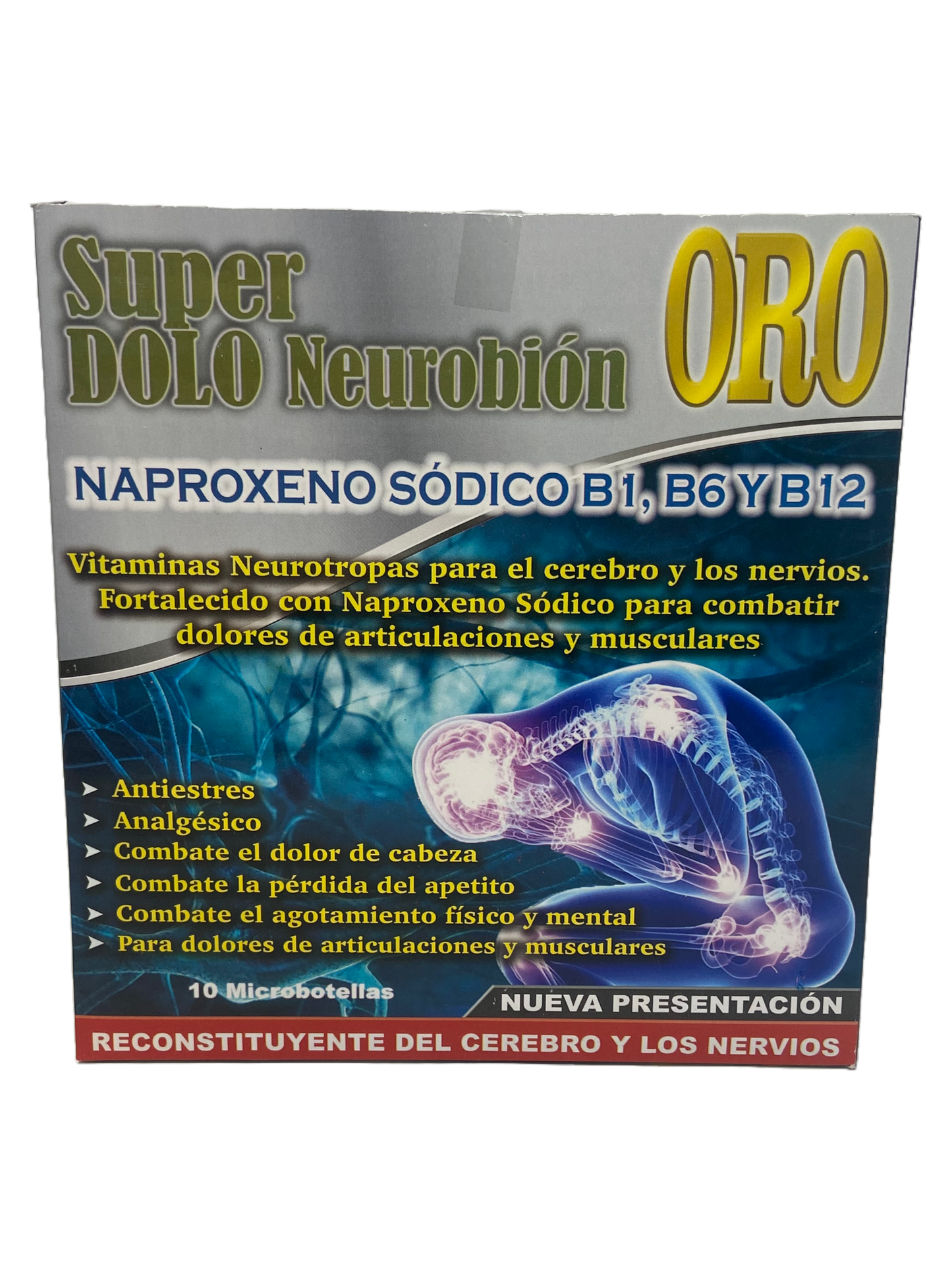 Super Dolo Neurobion Oro - 10x15mL Viales Bebibles