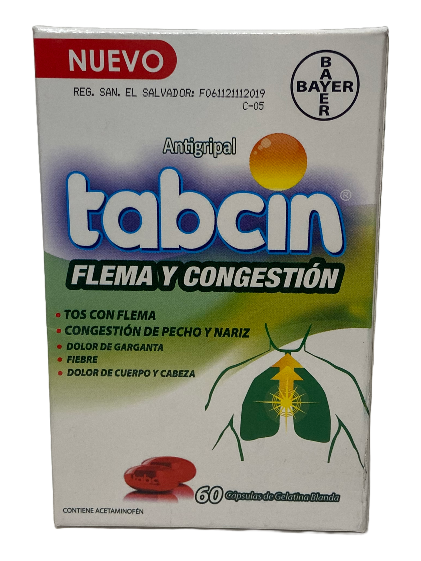 Tabcin Phlegm and Congestion - 60 Gelcaps