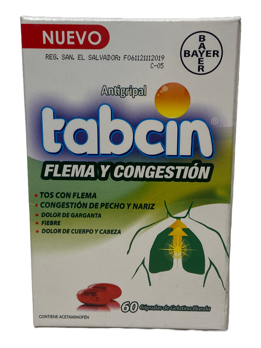 Tabcin Phlegm and Congestion - 60 Gelcaps