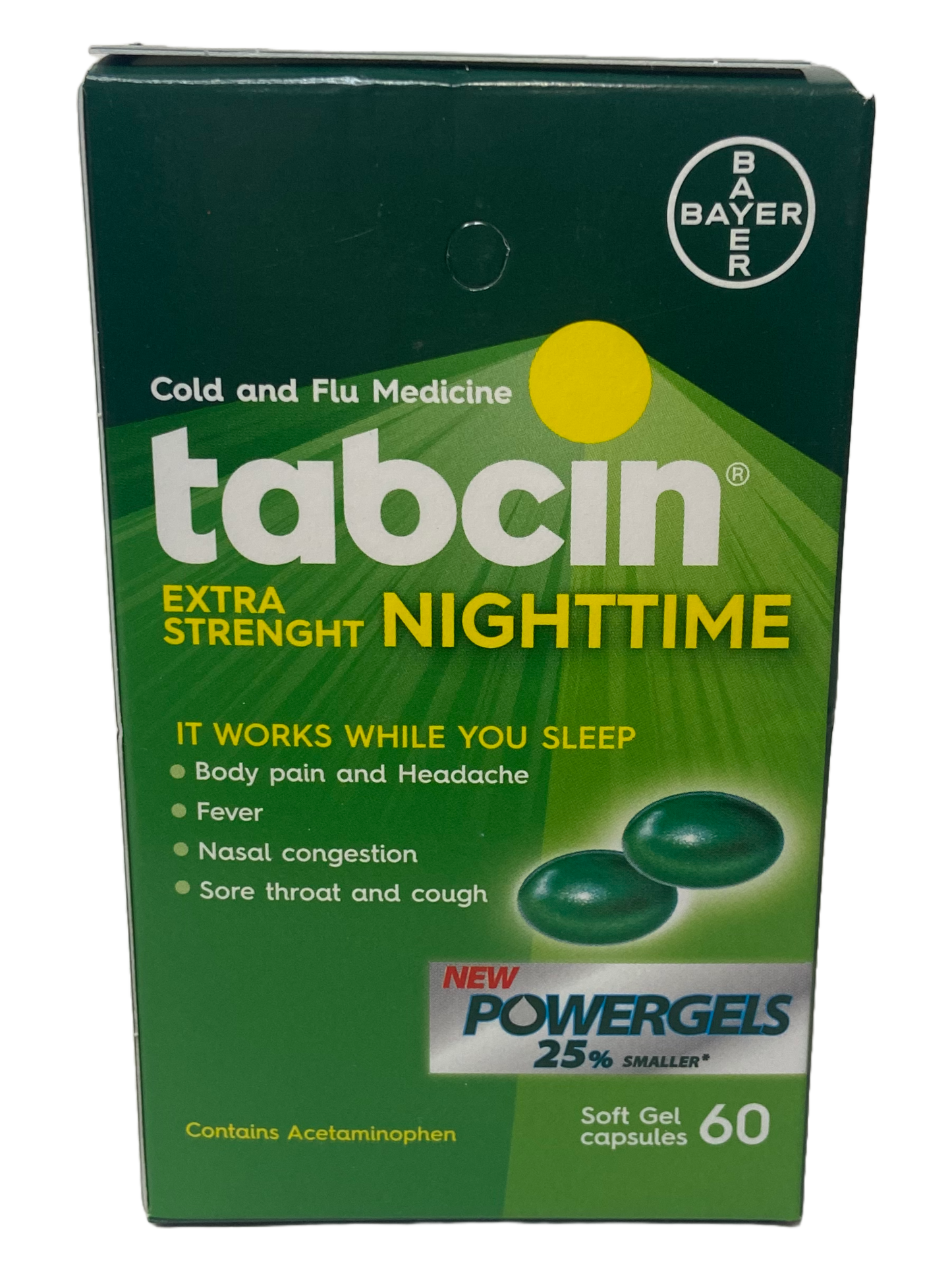 Tabcin Nighttime - 60 Gelcaps