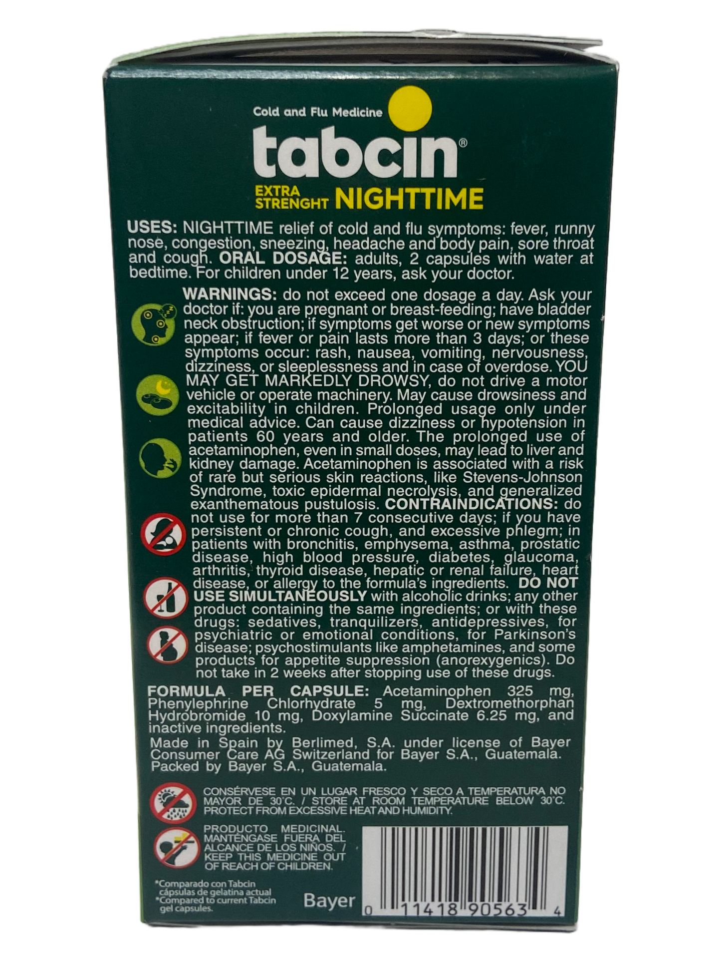 Tabcin Nighttime - 60 Gelcaps