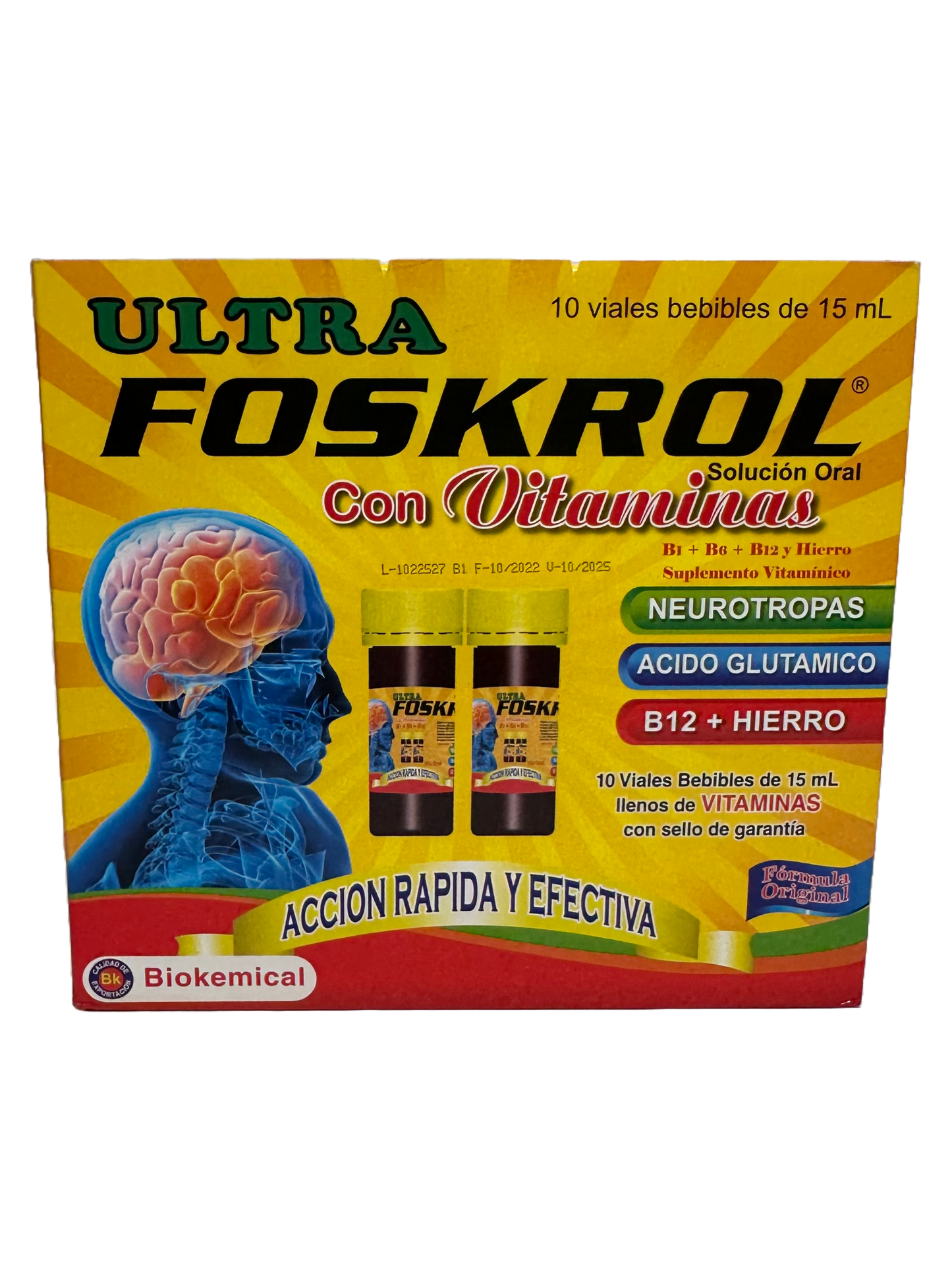 Ultra Foskrol con Vitaminas - 10x15mL Viales Bebibles