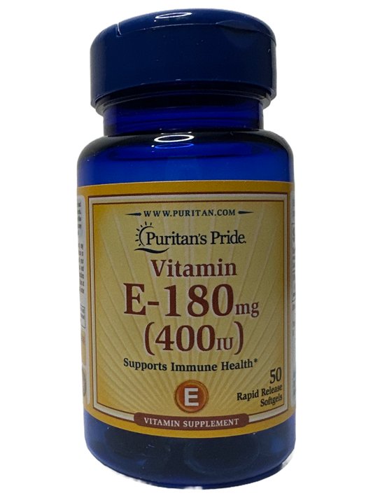 Vitamin E-180mg Puritan's Pride - 50 Softgels